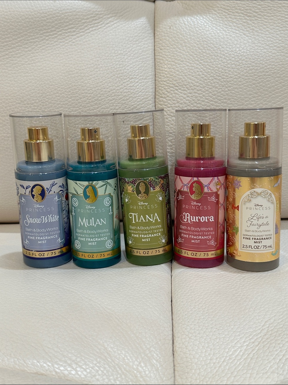 Bath & Body Works Disney Princess Collection- 5 Bottles of Fine Fragrance Mist